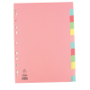 Premier manila A4 divider 12-part pink with multi-colour tabs WX01515 405370