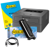 Printer bundle: Brother HL-L2400DWE + 123ink version Brother TN-2510XL high capacity black toner