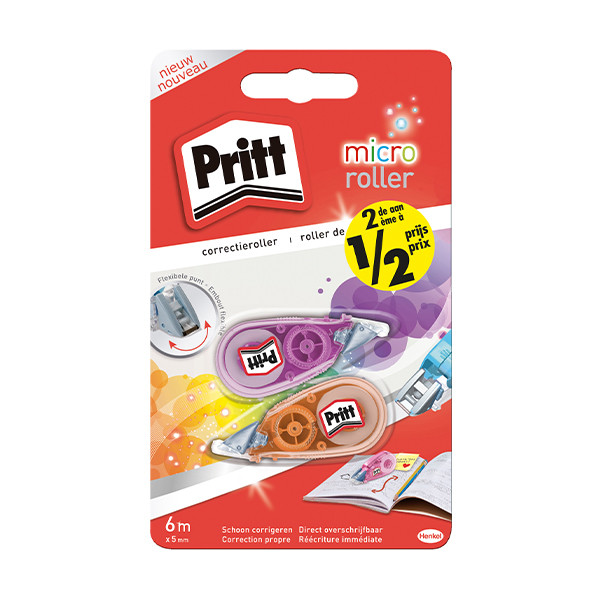 Pritt Micro Flex correction roller, 5mm x 6m (2-pack) 2896465 201516 - 1
