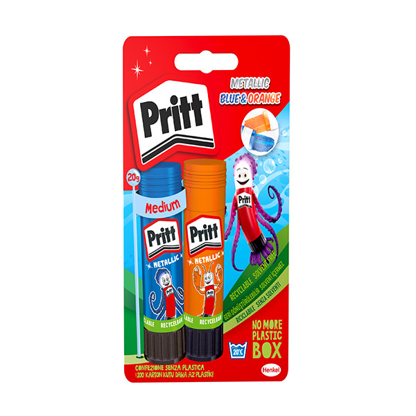 Pritt metallic blue and orange glue stick (2-pack) 2800781 201513 - 1