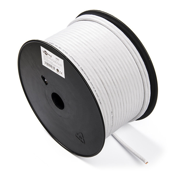 Network cable (100m) | Cat6 U/UTP | rigid core | ProCable white K010606008 - 1