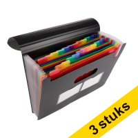 Project folder (24 compartments) | black | 123ink | 3-pack