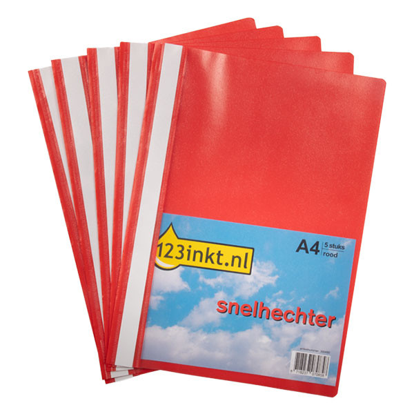 Project folder A4 | red | 123ink | 5-pack 300450 - 1