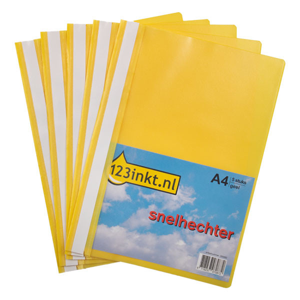 Project folder A4 | yellow | 123ink | 5-pack 300452 - 1