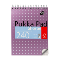 Notepad checkered 23.5 x 17.8cm | Metallic purple | Pukka Pads Shortie | 120 sheets 200449
