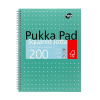 Notepad checkered spiral A4 | green | Pukka Pads Jotta Metallic | 100 sheets 200443 - 1