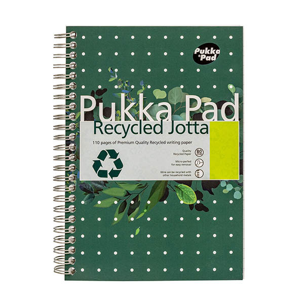 Notepad spiral A5 | green | Pukka Pads Recycled Jotta | 55 sheets 200453 - 1