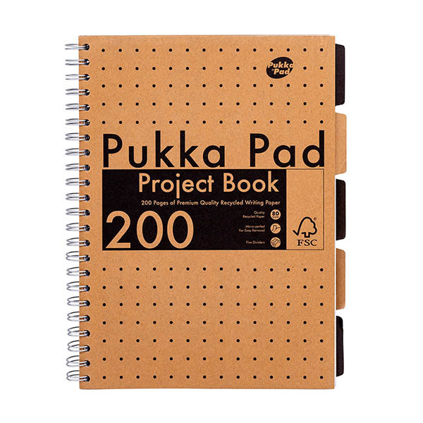 Notepad spiral project book A4 | Metallic green | Pukka Pad Craft | 100 sheets 200457 - 1