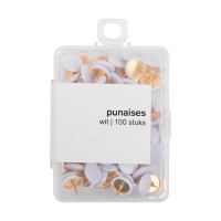 Push pins | 123ink | white | 100-pack 301996
