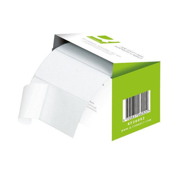 >Address label roll (89 x 36mm) | Q-Connect KF26092 | 200-pack IE000627 - 1