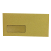 >Envelope 110 x 220mm (DL window @ left) | manilla gummed | Q-Connect | 1,000-pack IE000542 - 1
