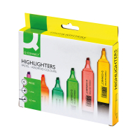 >Highlighters | assorted colours | Q-Connect | 6-pack IE000484