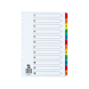 | Cardboard tabs 1-12 (12 coloured tabs) | Extra wide A4+, 11-hole | Q-Connect KF76985 IE000598 - 1