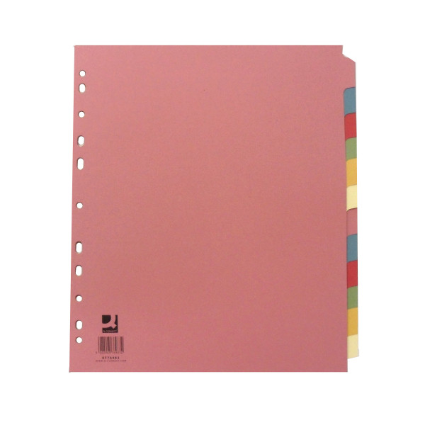 | Cardboard tabs (12 coloured tabs) | A4, 11-hole | Q-Connect KF76983 IE000594 - 1