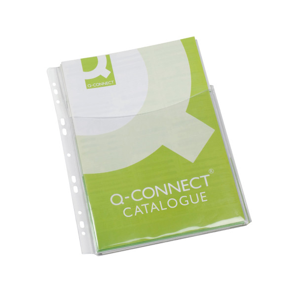 | Punched pocket (A4, 9-hole) 3/4 length expanding | 180µ | Q-Connect KF00139 | 5-pack IE000823 - 2