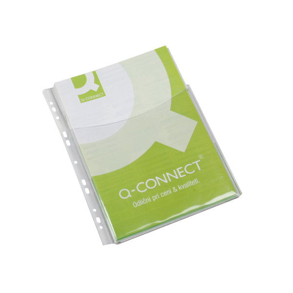 | Punched pocket (A4, 9-hole) 3/4 length expanding | 180µ | Q-Connect KF00139 | 5-pack IE000823 - 3