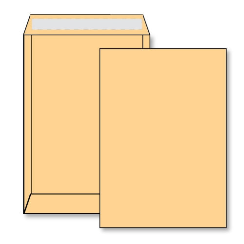 Q-Connect 500 Envelopes, C5 size, self seal manilla, 90g (13885/1R23)  500320 - 1