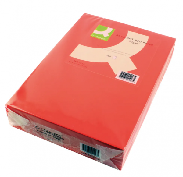 A4 80g paper (bright red) | Q-Connect KF01427 | 500 sheets 235197 - 1