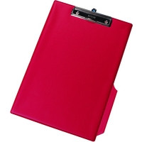 A4 clipboard (red PVC) | Q-Connect KF01298 235022 - 1