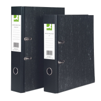 A4 lever arch file | Q-Connect KF20001 cardboard | black 70mm | 10-pack 235041