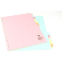 Cardboard tabs (12 coloured tabs) | A4, 11-hole | Q-Connect KF01515 235002 - 1