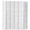 Cardboards tabs 1-100 (100 white tabs) | A4, 11-hole | Q-Connect 05701/CS571-10