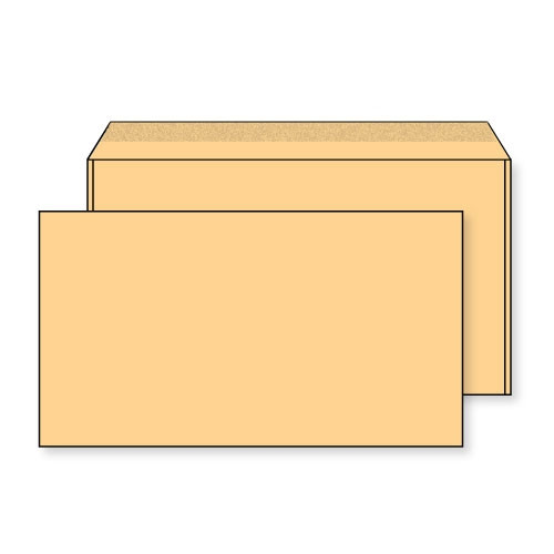 DL envelope 110 x 220mm | manilla gummed | Q-Connect KF3414 | 1,000-pack 500300 - 1