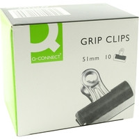Foldback clip 51mm | silver | Q-Connect | 10-pack 235016 - 1
