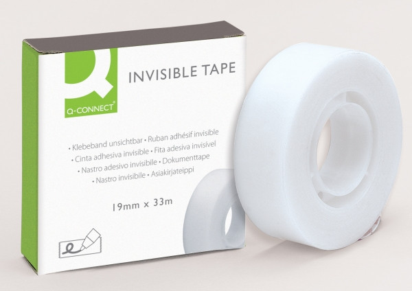 Invisible tape 19mm x 33m | Q-Connect KF02164 235072 - 1