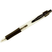 Q-Connect KF00267 retractable black ballpoint pen (10-pack) KF00267 235030 - 1