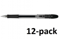Q-Connect KF00678 black quick-dry gel pen (12-pack)  500486