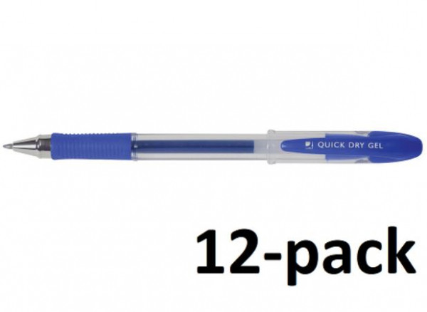 Q-Connect KF00679 blue quick-dry gel pen (12-pack)  500487 - 1