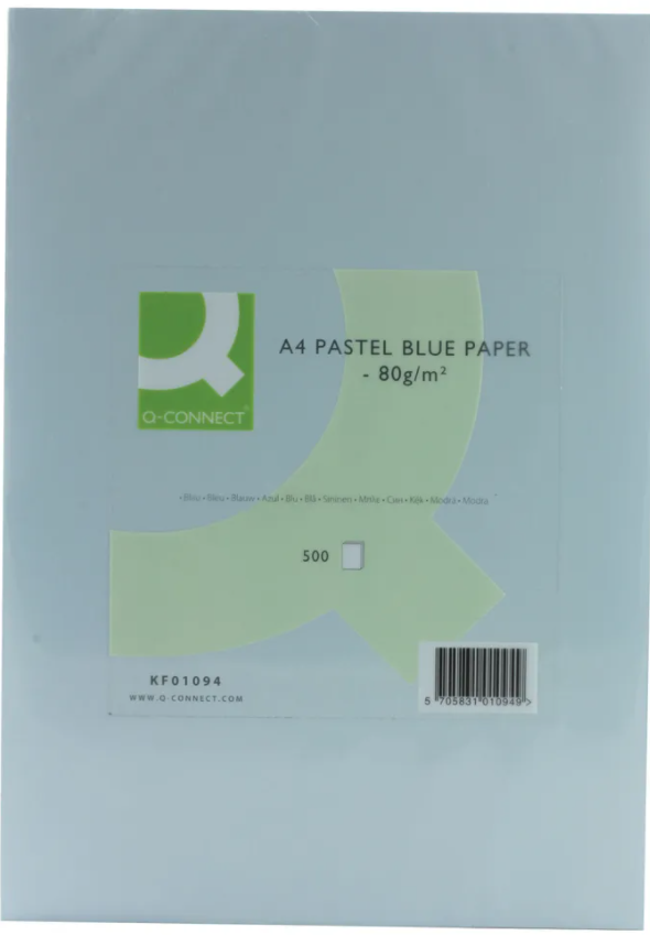 Q-Connect KF01094 blue A4 paper, 80g (500 sheets) KF01094 235103 - 1