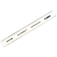 Q-Connect KF01108 30cm shatterproof transparent ruler KF01108 235050 - 1