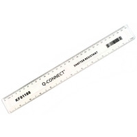 Q-Connect KF01108 30cm shatterproof transparent ruler KF01108 235050