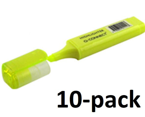 Q-Connect KF01111 yellow highlighter (10-pack)  500497 - 1