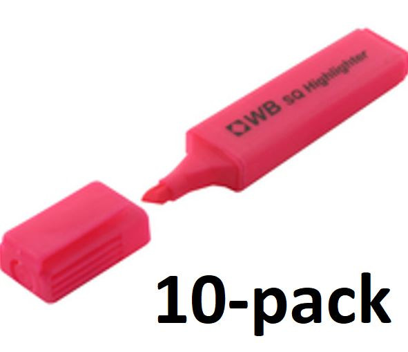Q-Connect KF01112 pink highlighter (10-pack)  500498 - 1