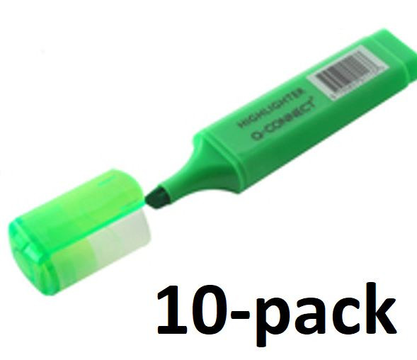 Q-Connect KF01113 green highlighter (10-pack)  500499 - 1