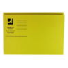 Q-Connect KF01185 foolscap yellow, square cut folder, 250gsm (100-pack)