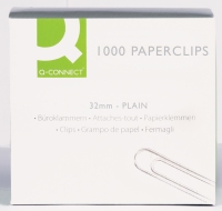 Q-Connect KF01315 paperclips, 32mm (1000-pack) **Clearance** 235059