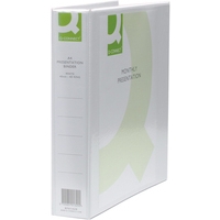 Q-Connect KF01329Q white A4 presentation binder with 4 D-rings KF01329Q 246141