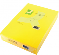Q-Connect KF01426 bright yellow A4 copier paper, 80g (500 sheets) KF01426 235198
