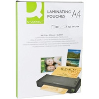 Q-Connect KF04116 A4 glossy laminating pouch, 2x125 micron (100-pack) KF04116 235018 - 1