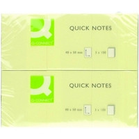 Q-Connect KF10500 Quick Note repositionable pad, 100 sheets, 38mm x 51mm (12-pack) KF10500 235027 - 1