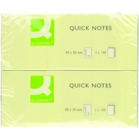 Q-Connect KF10500 Quick Note repositionable pad, 100 sheets, 38mm x 51mm (12-pack) KF10500 235027
