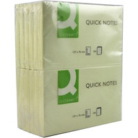 Q-Connect KF10503 Quick Note repositionable pad, 100 sheets, 76mm x 127mm (12-pack) KF10503 235029 - 1