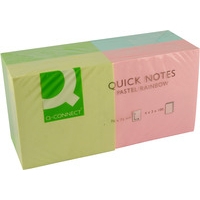 Q-Connect KF10509 Quick Note repositionable pad, 100 sheets, 76mm x 76mm (12-pack) KF10509 235124