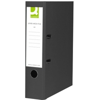Q-Connect KF20019 black A4 cardboard lever arch file binder, 70mm (10-pack) KF20019 235042