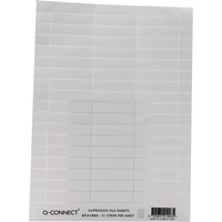 Q-Connect KF21003 white suspension file inserts (50-pack)