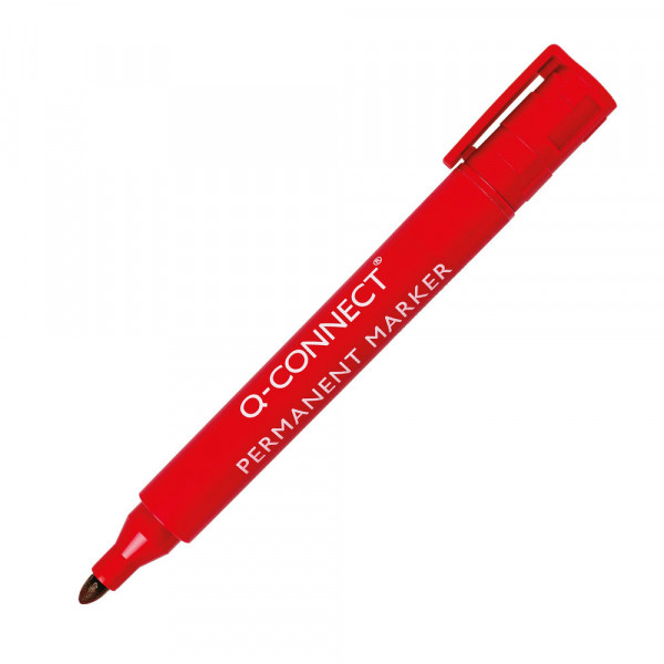 Q-Connect KF26047 red permanent marker bullet tip (10-pack) KF26047 238255 - 1
